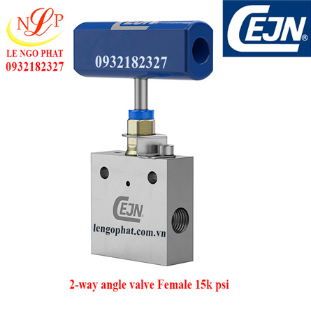 2-way valve Female 3/8" NPT to female 3/8" NPT 15k psi