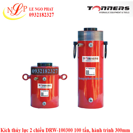 Kích thủy lực 2 chiều DRW-100300 100 tấn, hành trình 300mm