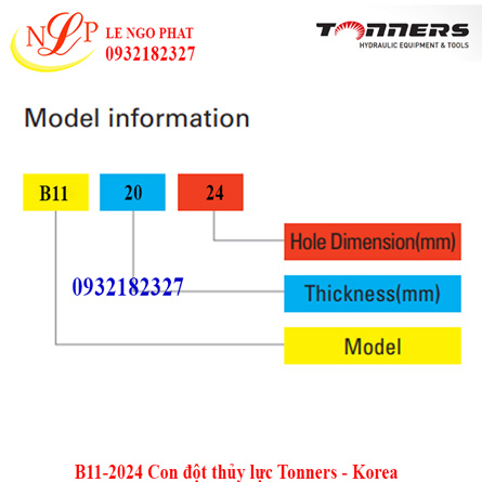 B11-2024 Con đột thủy lực Tonners - Korea