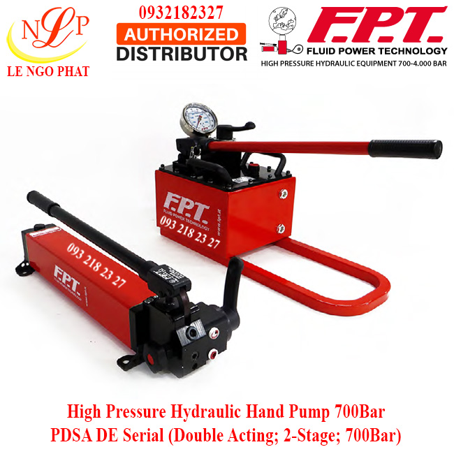 BƠM TAY THỦY LỰC 2 CHIỀU 700BAR PDSA-40-DEL4 F.P.T - ITALY