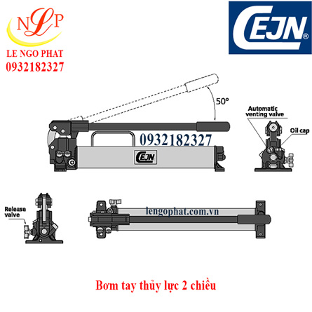 Bơm tay thủy lực 2 chiều 70.0 MPa, 2.7 lit