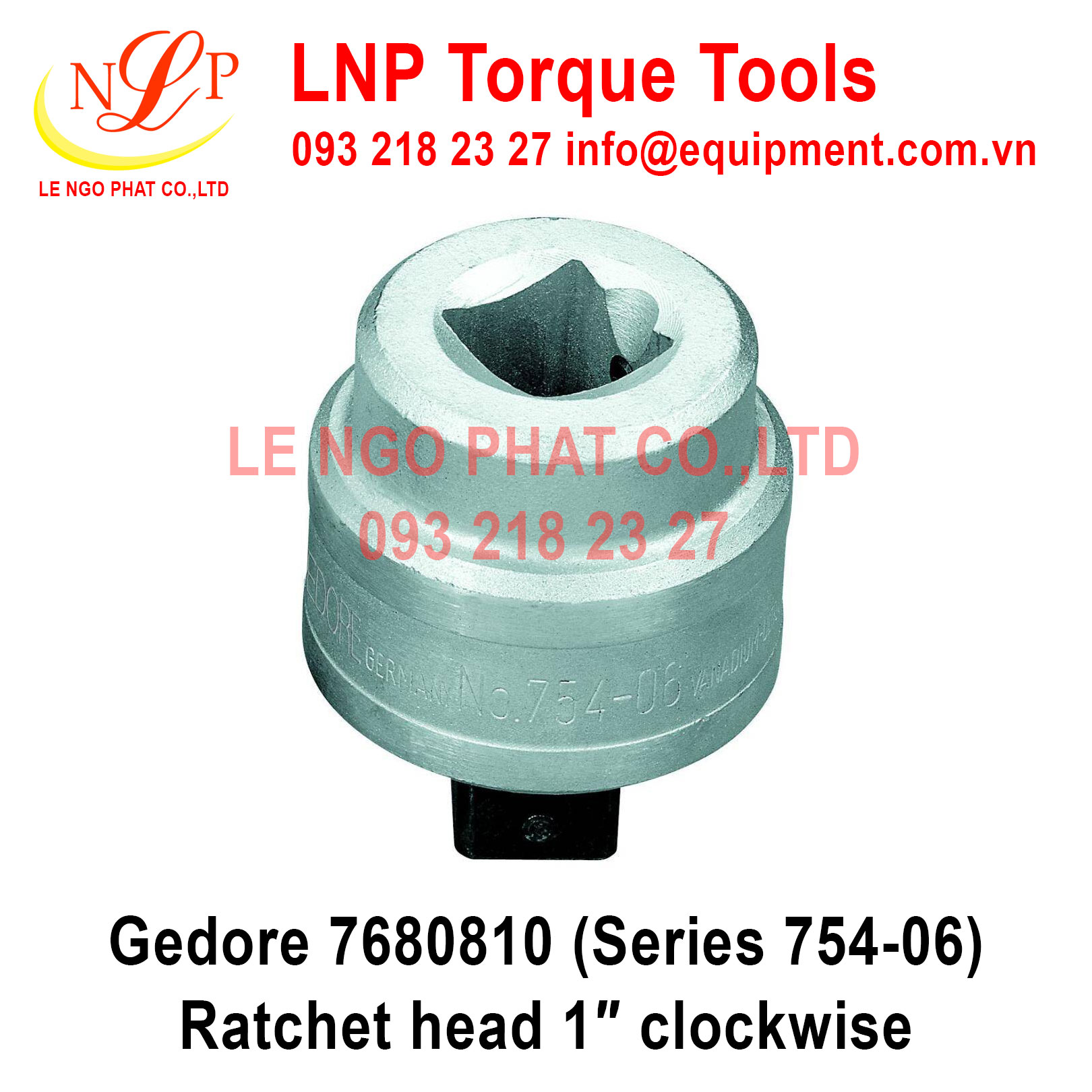 Gedore 7680810 (Series 754-06) Ratchet head 1″ clockwise