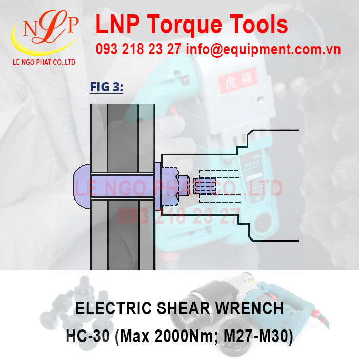 Máy siết xén bulong bằng điện HC-30 (M27, M30)
