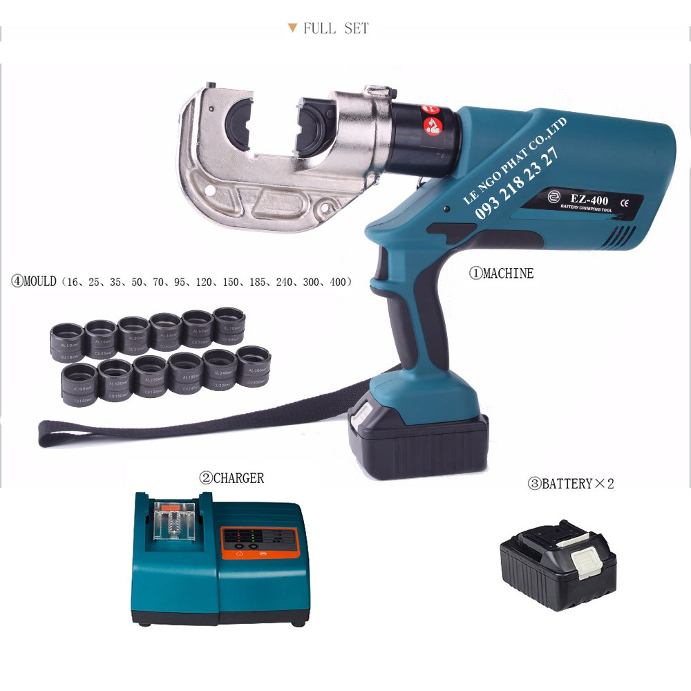 Ez-400, kìm ép cos thủy lực dùng pin | Lê Ngô Phát kích thủy lực