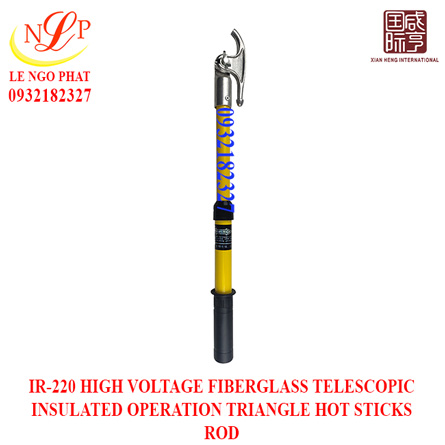 IR-220 HIGH VOLTAGE FIBERGLASS TELESCOPIC INSULATED OPERATION TRIANGLE HOT STICKS ROD