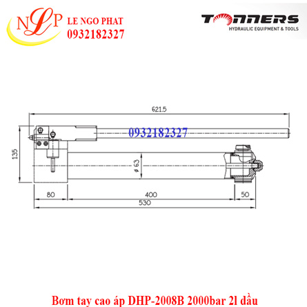 Bơm tay cao áp DHP-2008B 2000bar 2l dầu