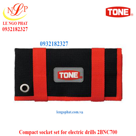 Compact socket set for electric drills 2BNC700