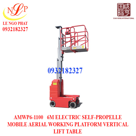 AMWP6-1100 6M ELECTRIC SELF-PROPELLE MOBILE AERIAL WORKING PLATFORM VERTICAL LIFT TABLE