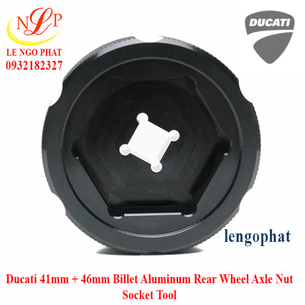Ducati 41mm + 46mm Billet Aluminum Rear Wheel Axle Nut Socket Tool