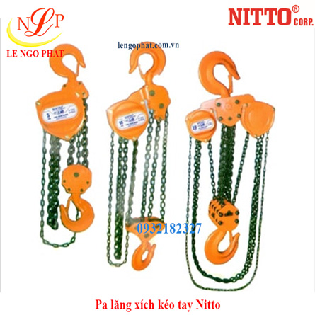 Pa lăng xích kéo tay 20 tấn 5 met Nitto 200VP5