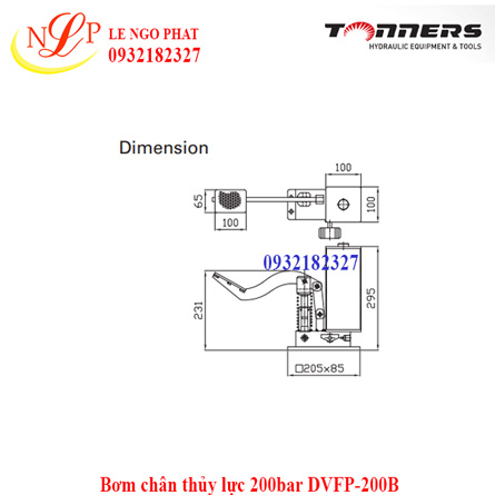 Bơm chân thủy lực 200bar DVFP-200B