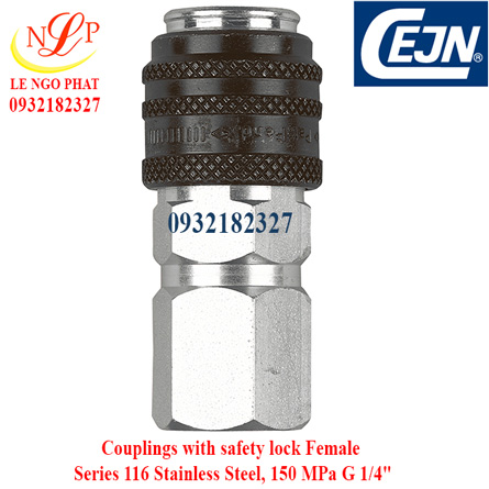 Couplings safety lock Female Flat-Face G 1/4"