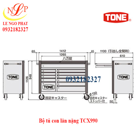 Bộ tủ con lăn nặng TCX990