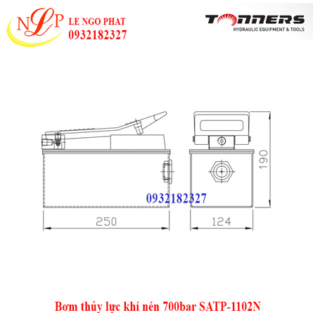 Bơm thủy lực khí nén 700bar SATP-1102N