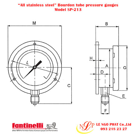 đồng hồ đo áp suất (ALL STAINLESS STEEL)