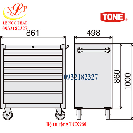 Bộ tủ rộng TCX960
