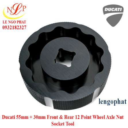 Ducati 55mm + 30mm Front & Rear 12 Point Wheel Axle Nut Socket Tool