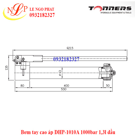Bơm tay cao áp DHP-1010A 1000bar 1,3l dầu