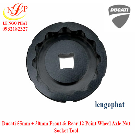 Ducati 55mm + 30mm Front & Rear 12 Point Wheel Axle Nut Socket Tool