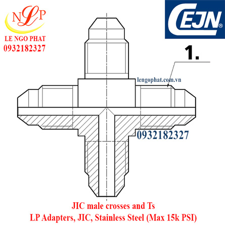 LP Adapters JIC male crosses and Ts Stainless Steel