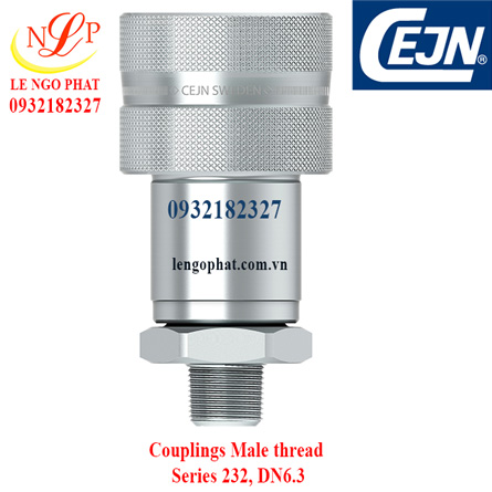 Couplings Male thread Series 232, DN6.3 1/8" NPT