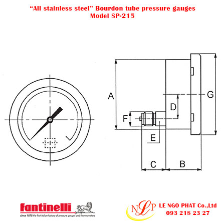 đồng hồ đo áp suất (ALL STAINLESS STEEL)