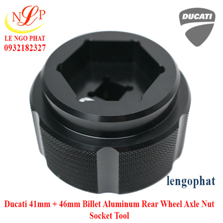 Ducati 41mm + 46mm Billet Aluminum Rear Wheel Axle Nut Socket Tool