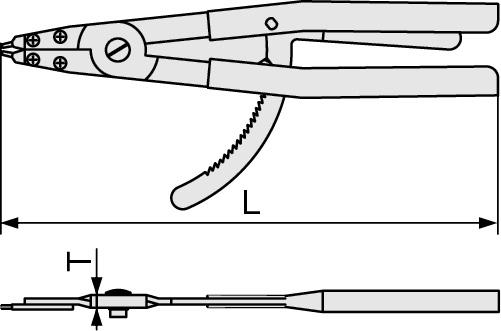 Snap ring pliers (for straight type holes) SRPH-400