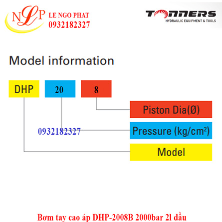 Bơm tay cao áp DHP-2008B 2000bar 2l dầu