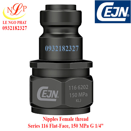 Nipples Female thread Series 116 Flat-Face, 150 MPa G 1/4”