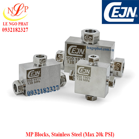 2-way Elbow block - MP Blocks, Stainless Steel