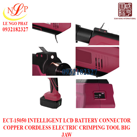ECT-15050 INTELLIGENT LCD BATTERY CONNECTOR COPPER CORDLESS ELECTRIC CRIMPING TOOL BIG JAW