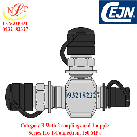 Category B With 2 couplings and 1 nipple Series 116 T-Connection, 150 MPa