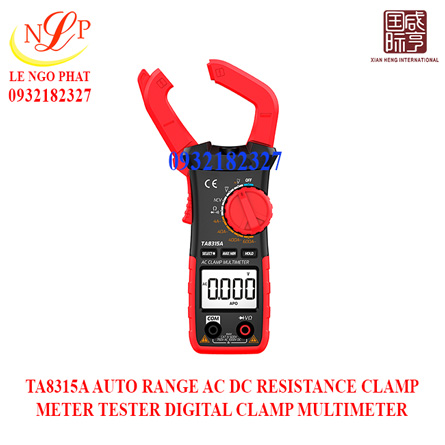 TA8315A AUTO RANGE AC DC RESISTANCE CLAMP METER TESTER DIGITAL CLAMP MULTIMETER