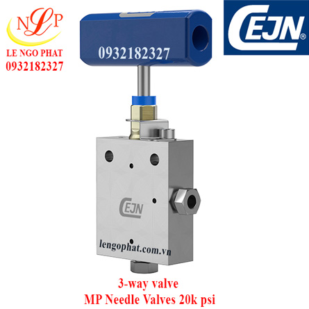 3-way valve, 1 pressure connection 20k psi - 41 Nm