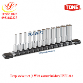Deep socket set (6 With corner holder) HSBL212