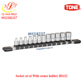 Socket set (6 With corner holder) HS212