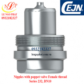 Nipples with poppet valve Female thread Series 232, DN10 3/8" NPT 