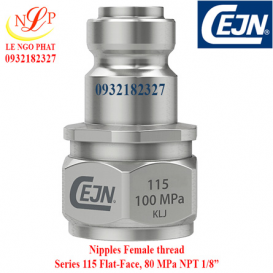 Nipples Female thread Series 115 Flat-Face, 80 MPa NPT 1/8”