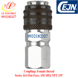 Couplings Female thread Series 116 Flat-Face, 150 MPa NPT 3/8"