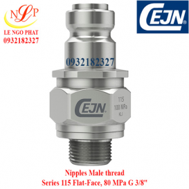 Nipples Male thread Series 115 Flat-Face, 80 MPa G 3/8"