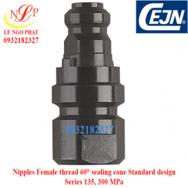 Nipples Female thread 60° sealing cone Standard design Series 135, 300 MPa