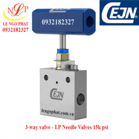 3-way valve, 2 pressure connections Female 1/2" NPT to female 1/2" NPT 15k psi