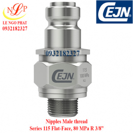 Nipples Male thread Series 115 Flat-Face, 80 MPa R 3/8”