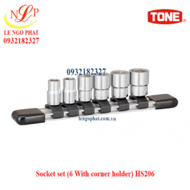 Socket set (6 With corner holder) HS206