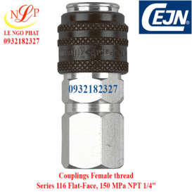 Couplings Female thread Series 116 Flat-Face, 150 MPa NPT 1/4"