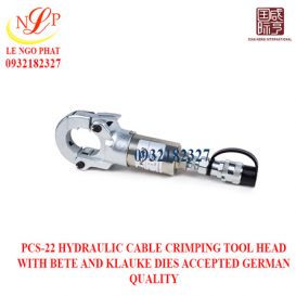 PCS-22 HYDRAULIC CABLE CRIMPING TOOL HEAD WITH BETE AND KLAUKE DIES ACCEPTED GERMAN QUALITY