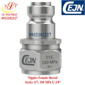 Nipples Female thread Series 115 Flat-Face, 80 MPa G 3/8"