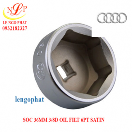 SOC 36MM 3/8D OIL FILT 6PT SATIN