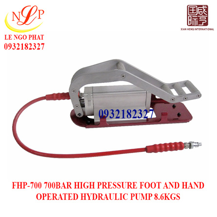 FHP-700 700BAR BƠM THỦY LỰC VẬN HÀNH BẰNG CHÂN VÀ TAY CAO ÁP 8.6KGS